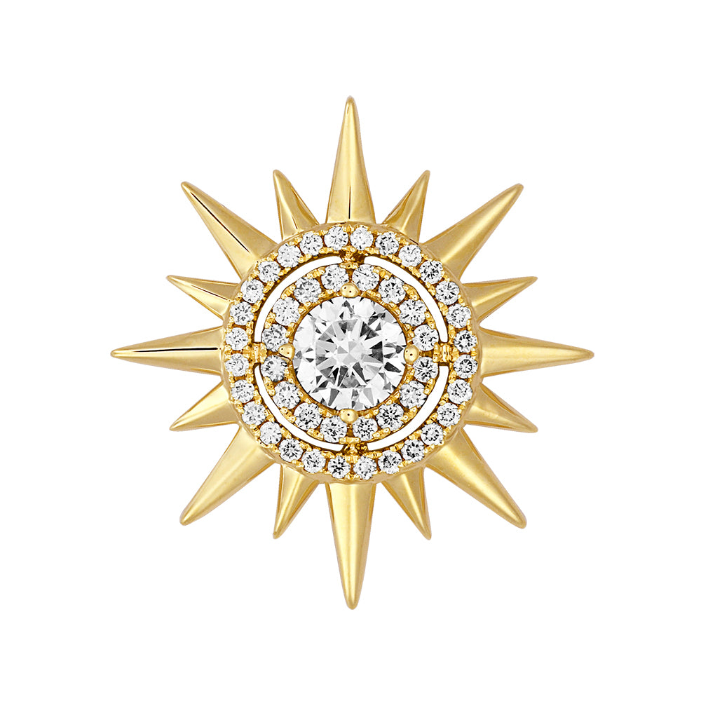 Chatham lab-grown diamond pendant in 14k yellow gold, style FDP4966Y