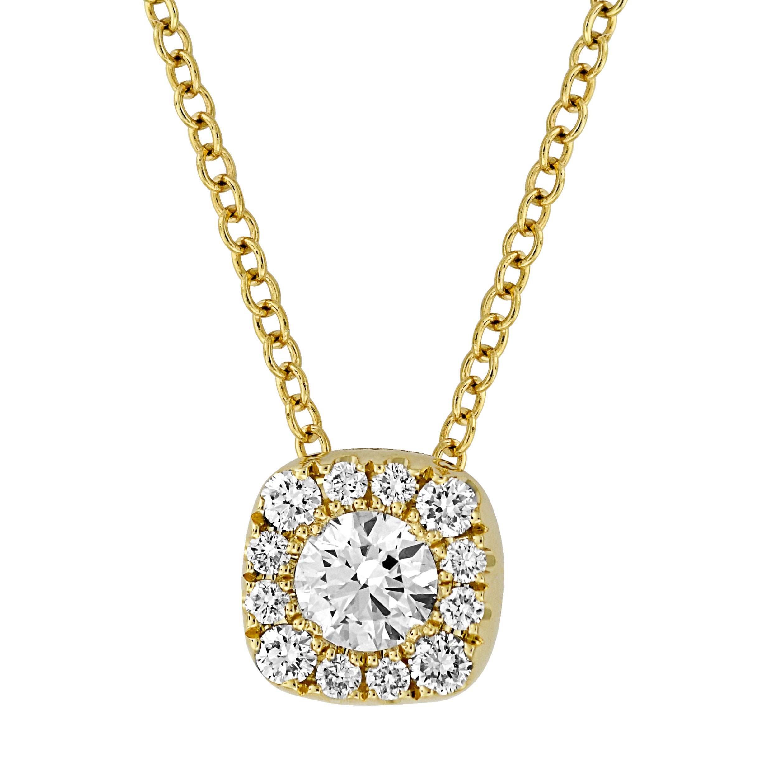 Chatham lab-grown diamond pendant, style FDP5013Y