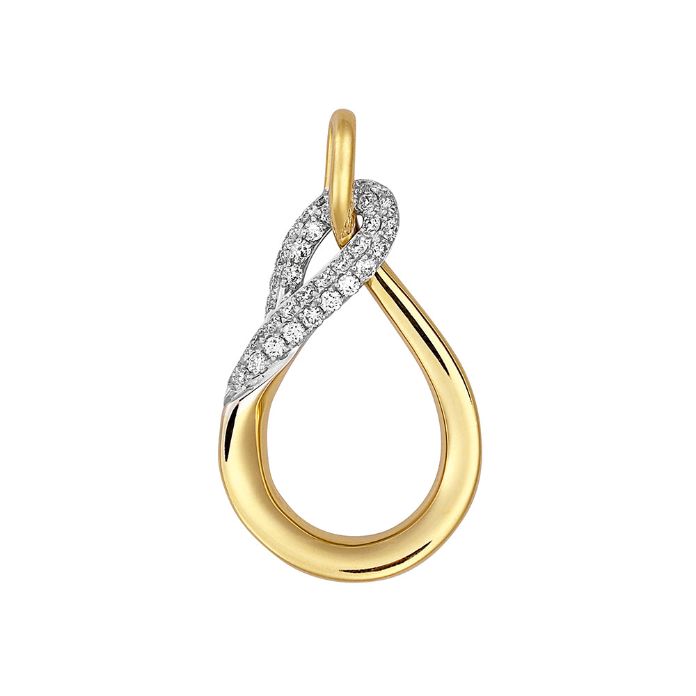 Chatham lab-grown diamond pendant, style FDP5017YW