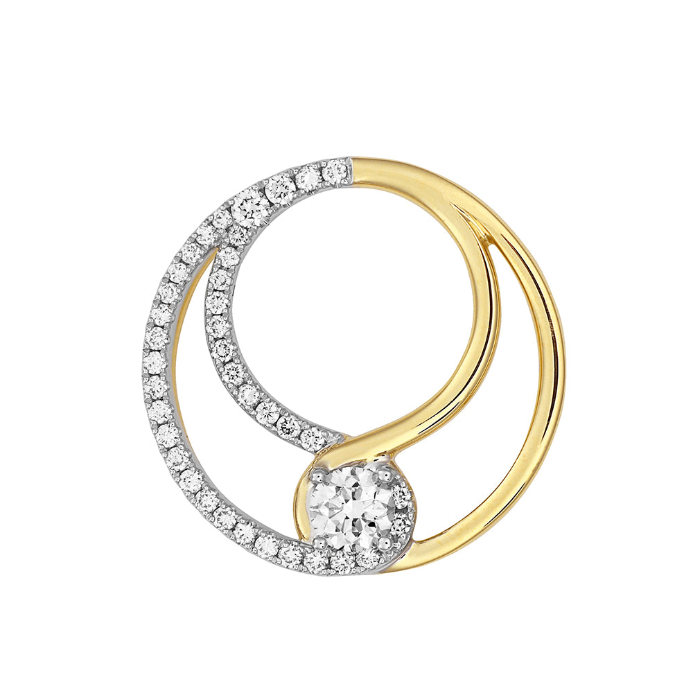 Chatham lab-grown diamond pendant, style FDP5020YW