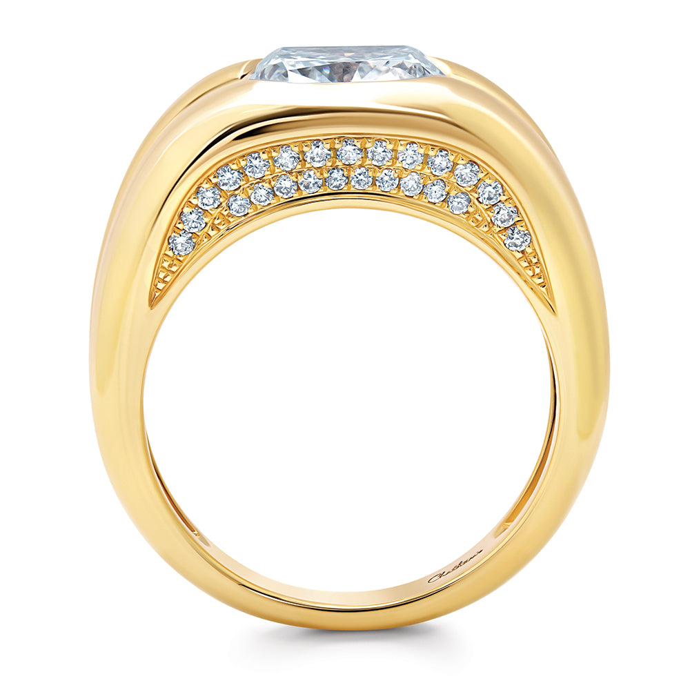 Diamond Ring – Antique Cushion, 14K Yellow Gold, 8.5mm, 0.24 ctw diamonds