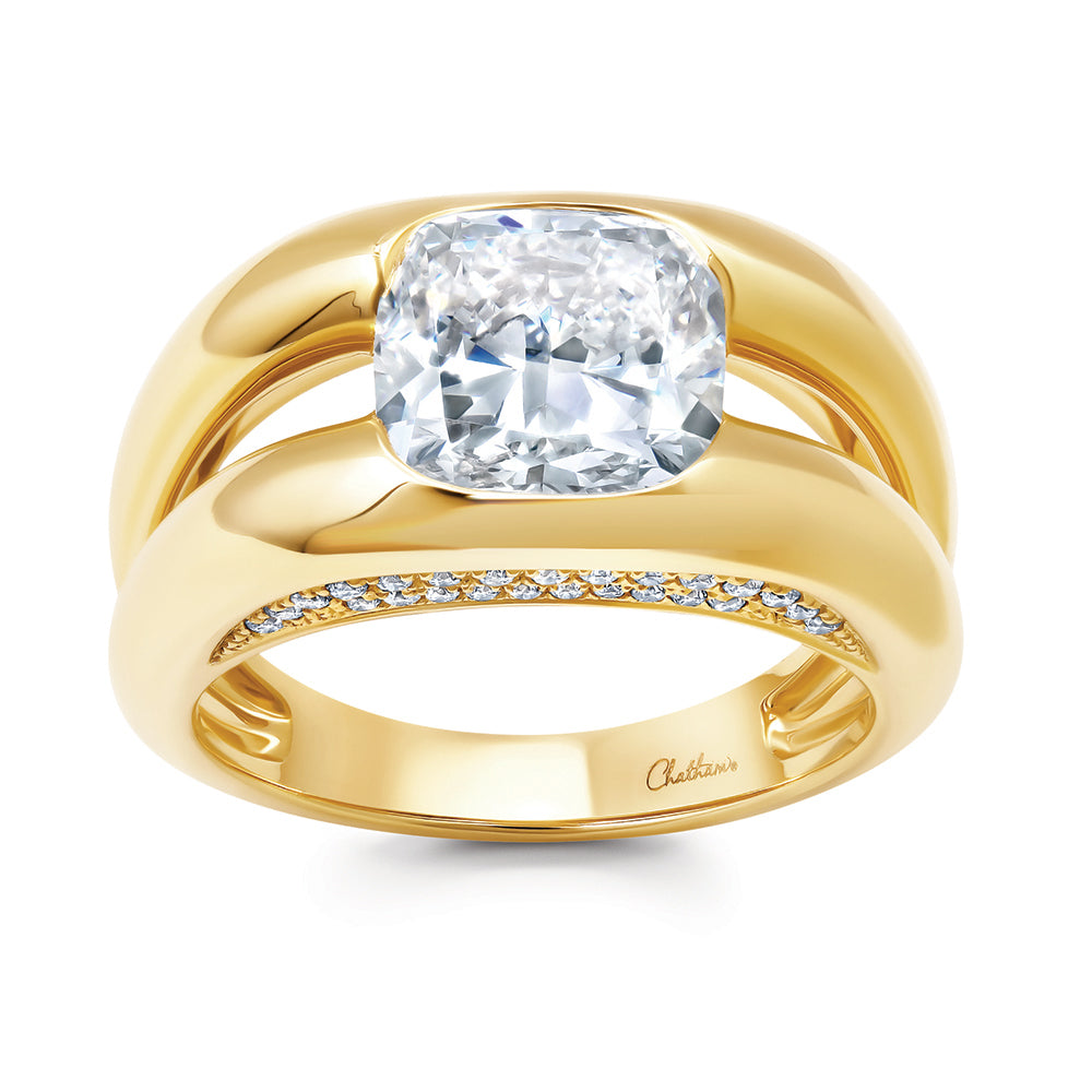 Chatham lab-grown diamond ring, style FDR15360Y