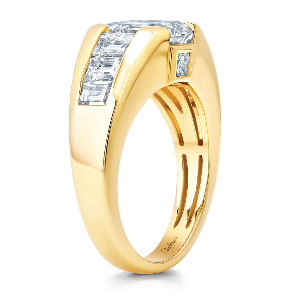 Diamond Ring – Emerald Cut, 14K Yellow Gold, 8.0mm, 1.56 ctw diamonds