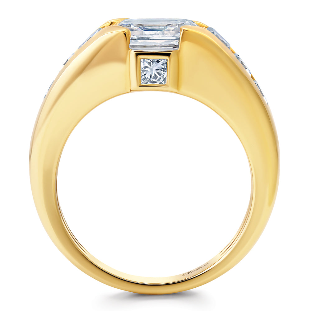Diamond Ring – Emerald Cut, 14K Yellow Gold, 8.0mm, 1.56 ctw diamonds