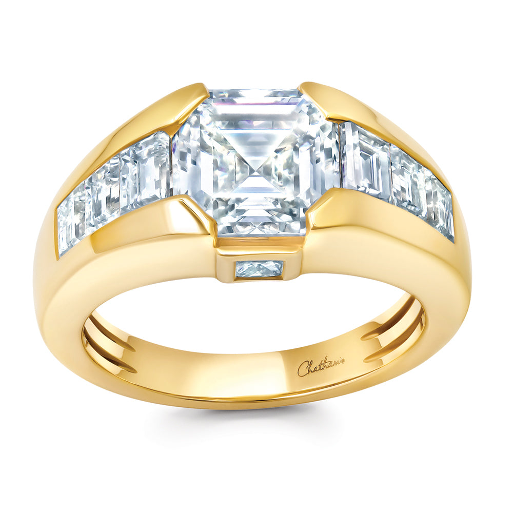 Chatham lab-grown diamond ring, style FDR15362Y