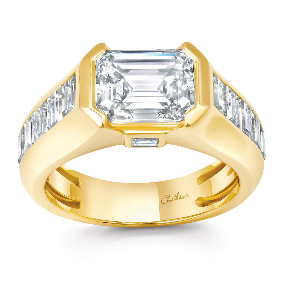 Chatham lab-grown diamond ring, style FDR15370Y