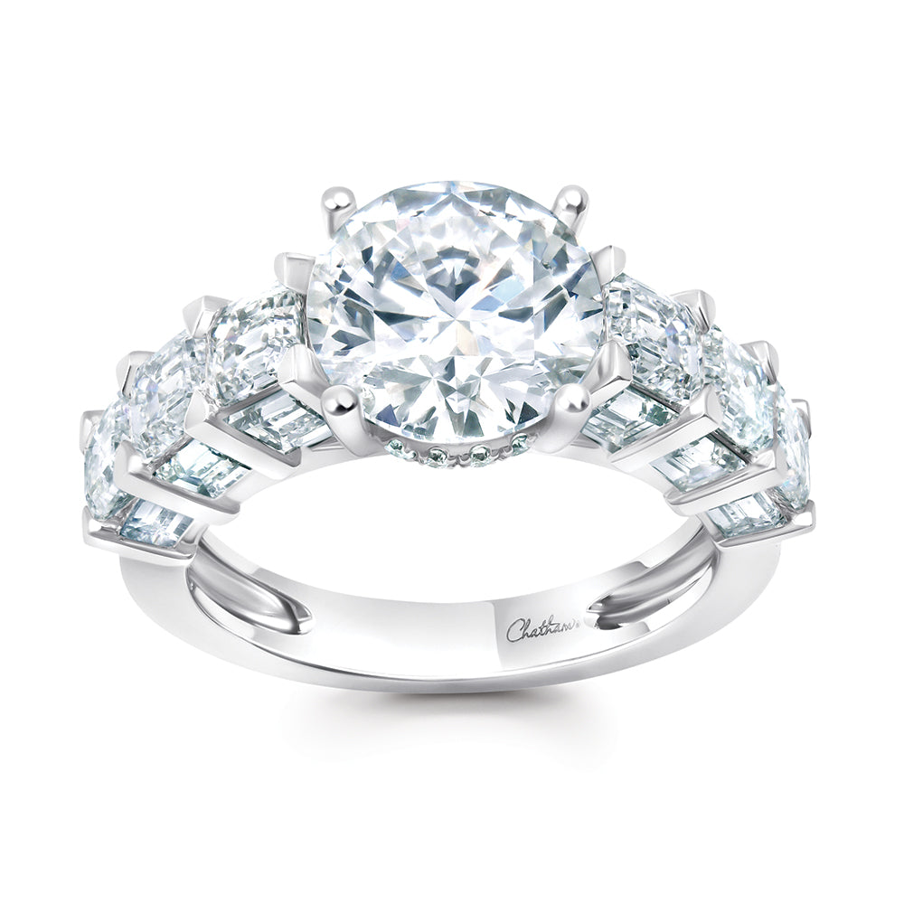 Chatham lab-grown diamond ring, style FDR15374W
