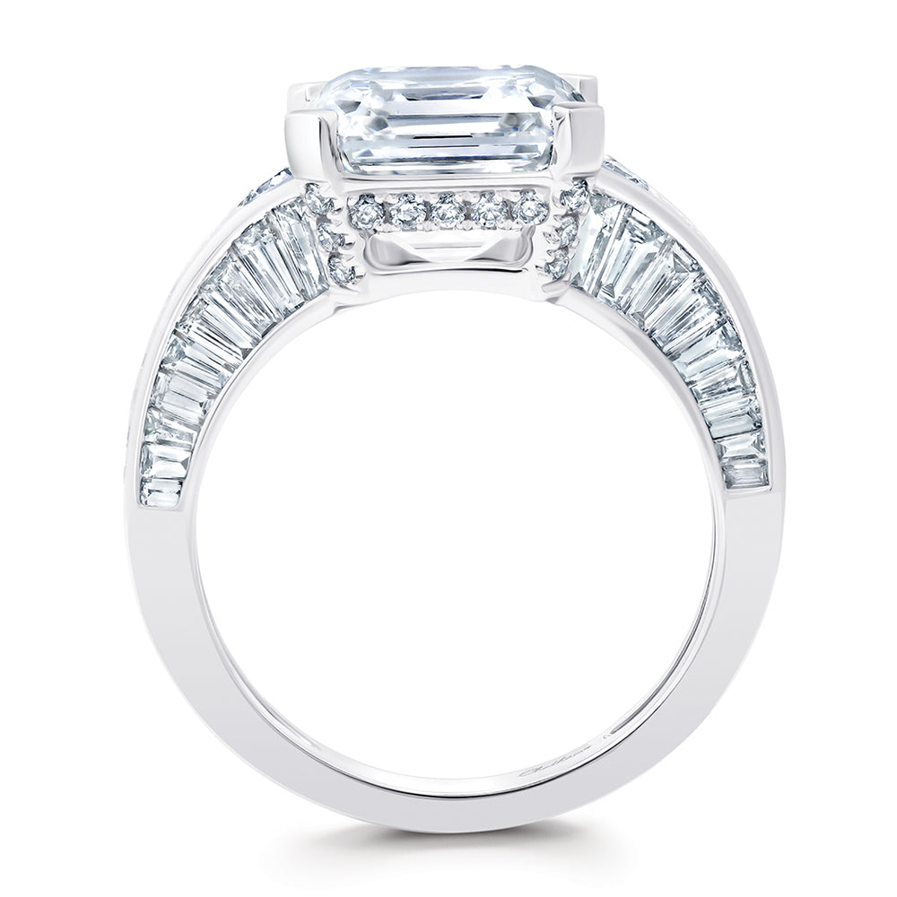 Diamond Ring – Emerald Cut, 14K White Gold, 9.5mm, 1.54 ctw diamonds