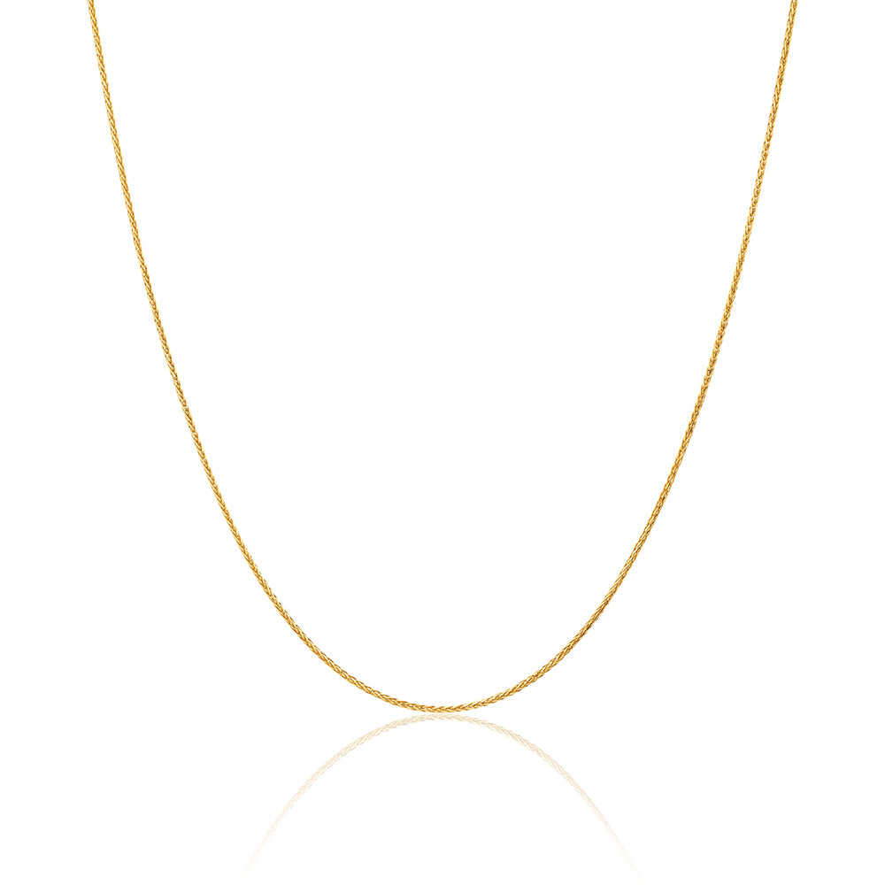 14K Yellow Gold Wheat Chain