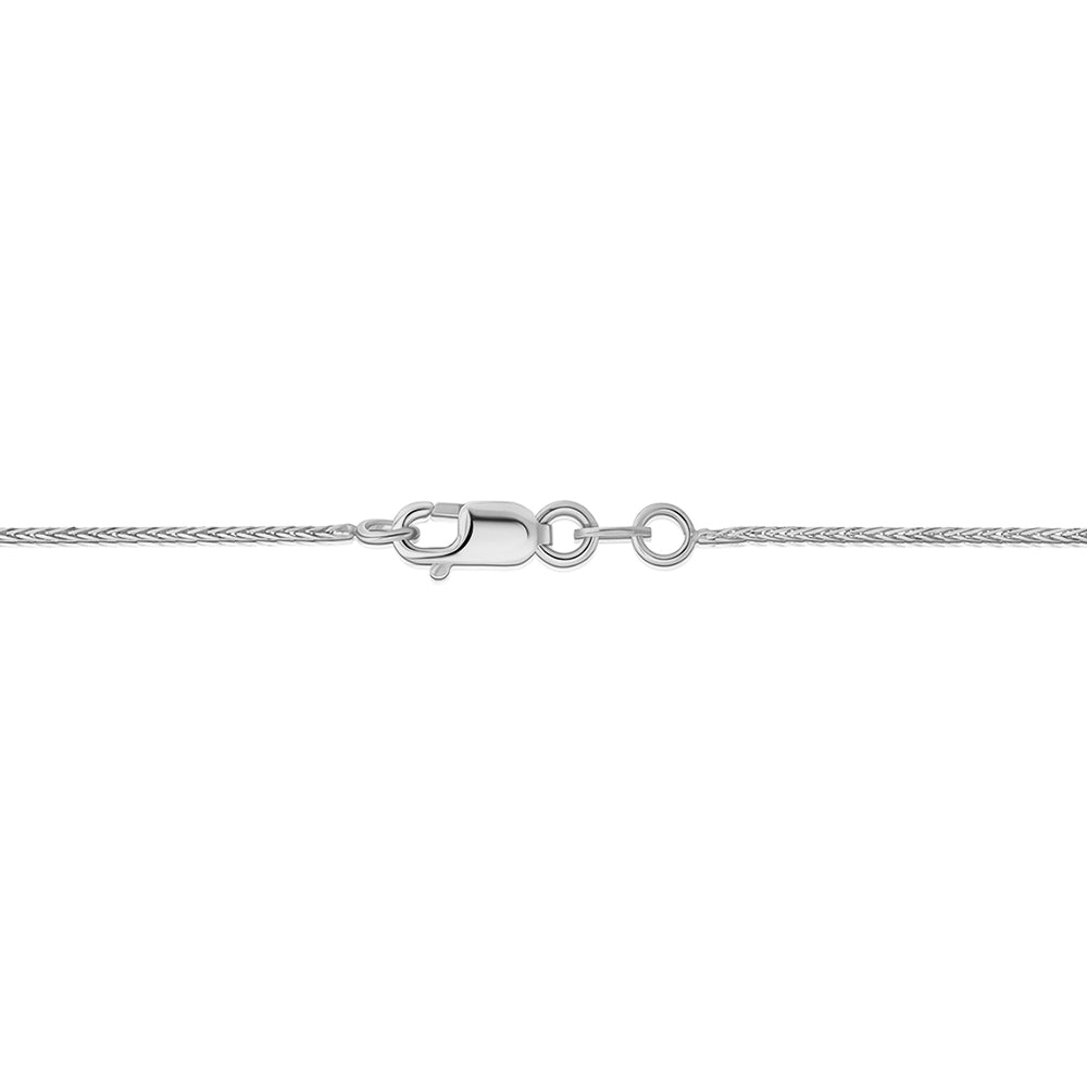 14K White Gold Wheat Chain