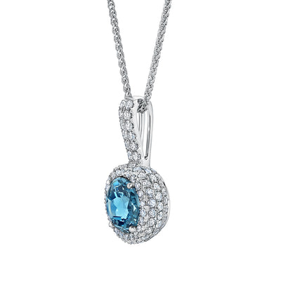 Aqua Blue Spinel Pendant