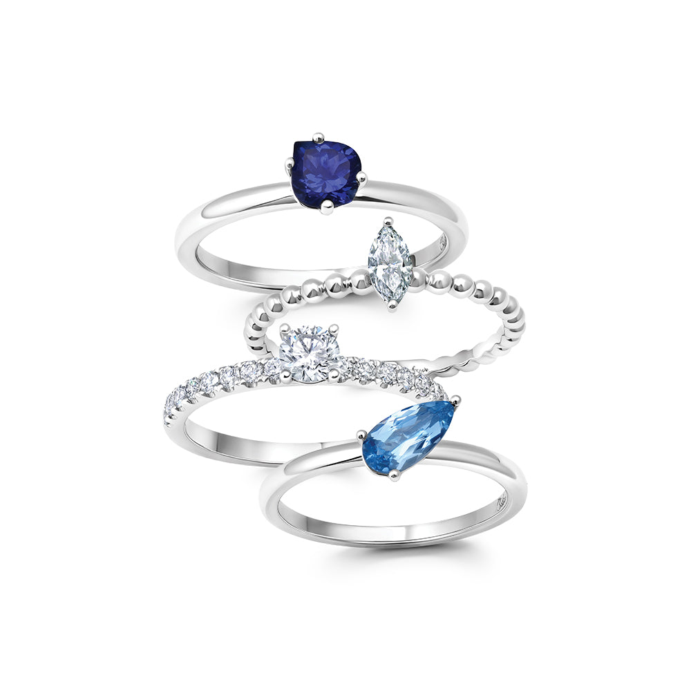 Diamond Stackable Solitaire Ring