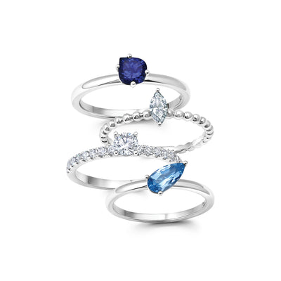 Diamond Stackable Solitaire Ring