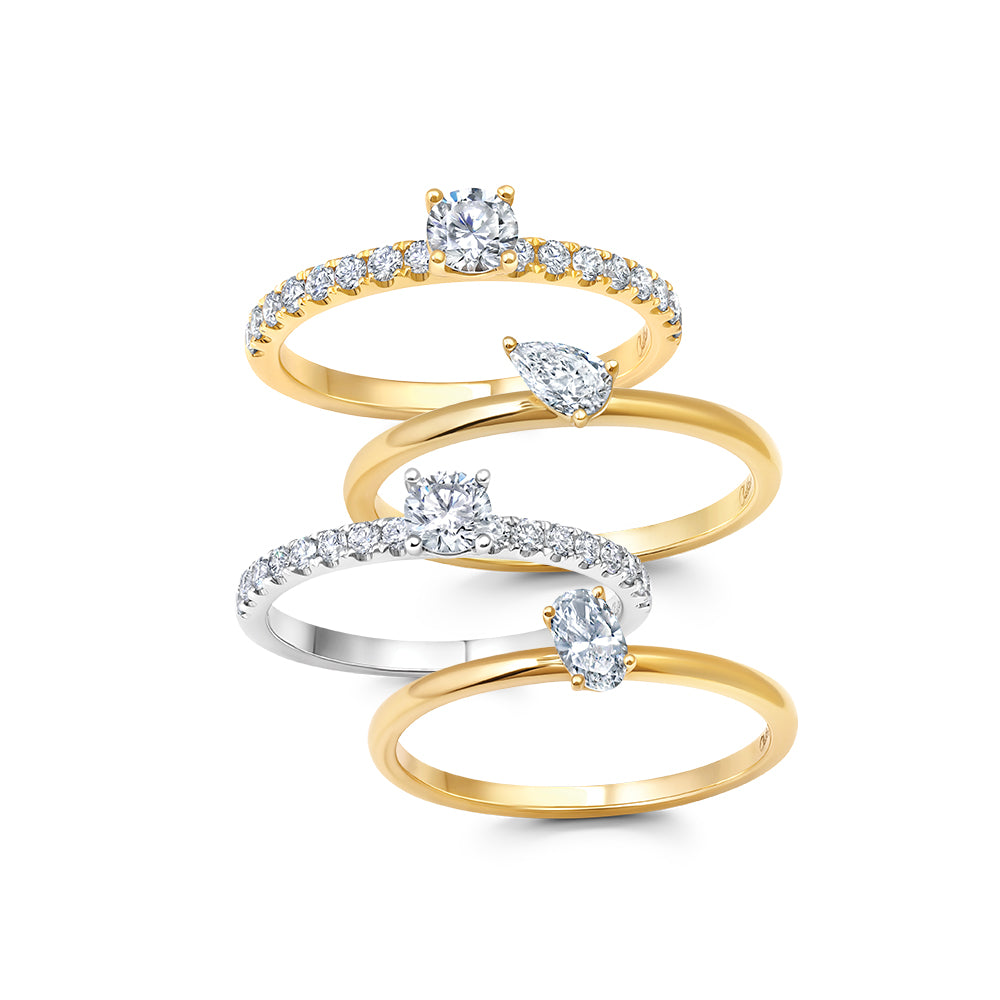 Diamond Stackable Solitaire Ring