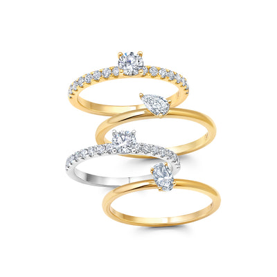 Diamond Stackable Solitaire Ring