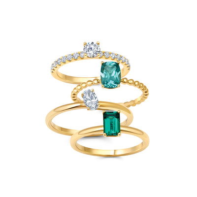 Chrysoberyl Stackable Solitaire Ring