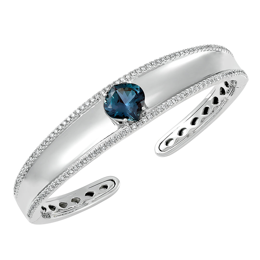 Chatham lab-grown alexandrite cuff, style CB1253WAL