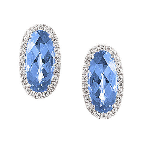 Aqua Blue Spinel Earrings Chatham Inc
