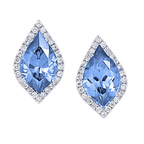 Chatham lab-grown aqua blue spinel earrings, style CE3831WAQ