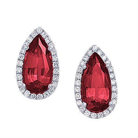 Chatham lab-grown ruby earrings, style CE3832WRU