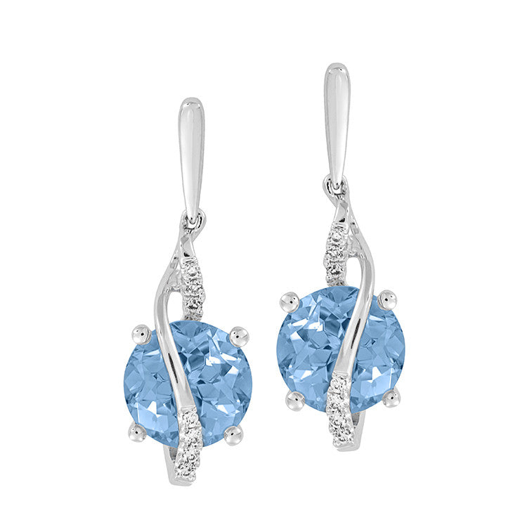 Aqua Blue Spinel Earrings