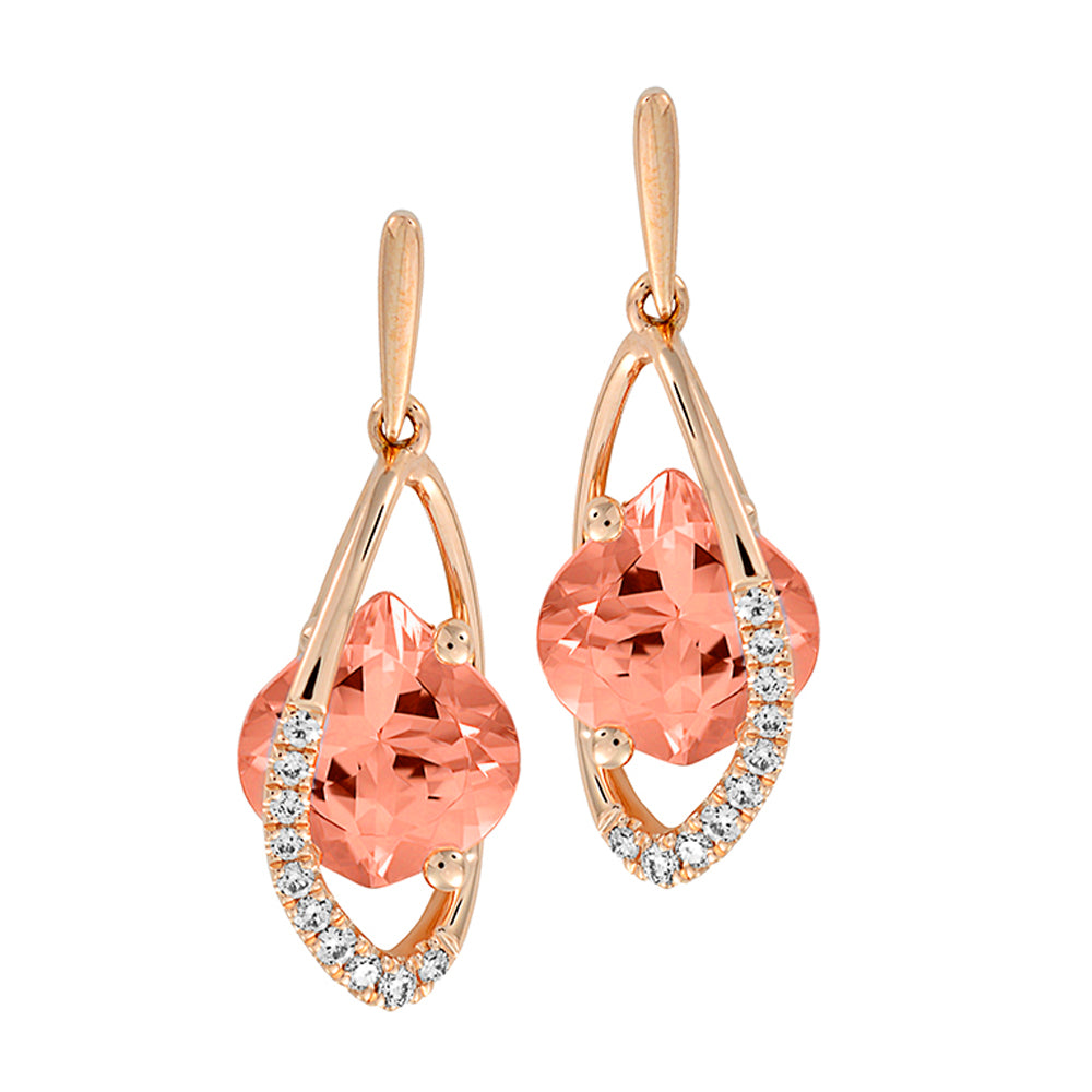 Chatham lab-grown champagne sapphire earrings, style CE4258RCS