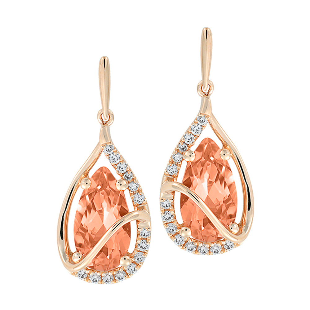 Chatham lab-grown champagne sapphire earrings, style CE4286RCS