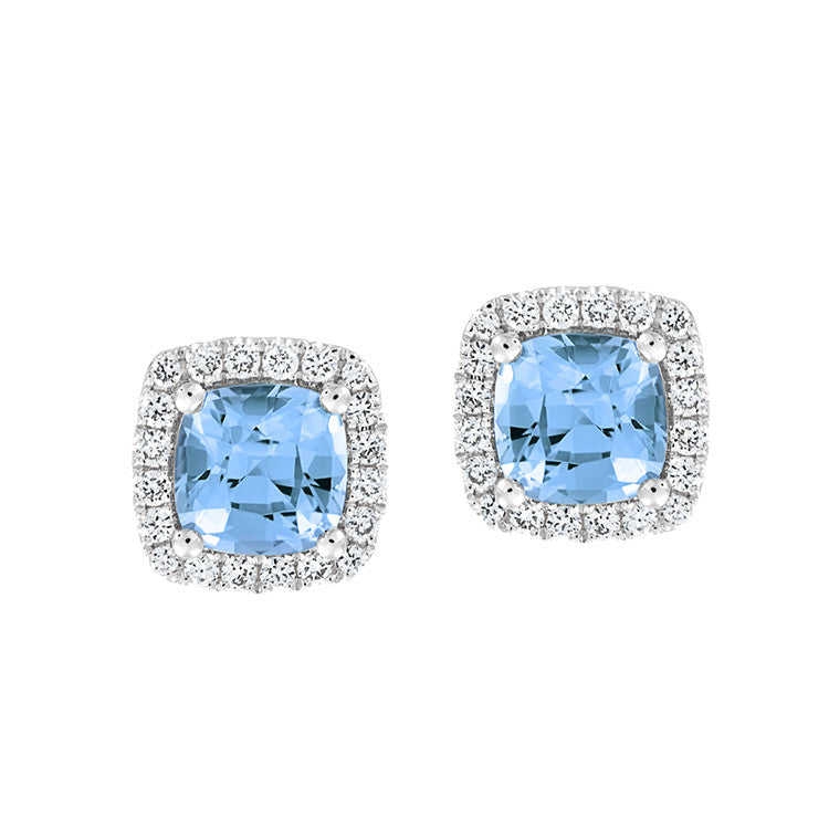 Chatham lab-grown aqua blue spinel earrings, style CE4298WAQ