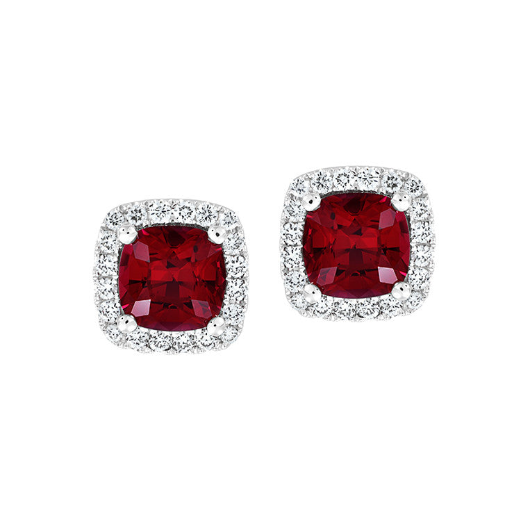 Chatham lab-grown ruby earrings, style CE4298WRU