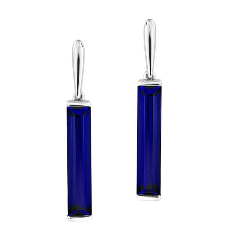 Chatham lab-grown blue sapphire earrings