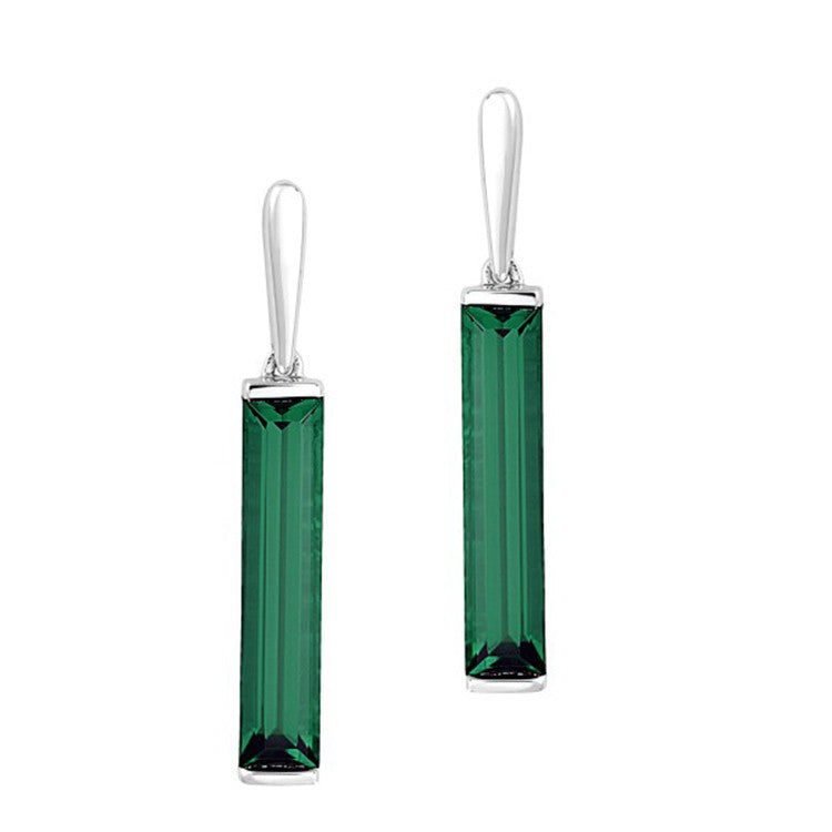 Chatham lab-grown emerald earrings, style CE4394WEM