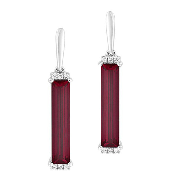 Chatham lab-grown ruby earrings, style CE4395WRU