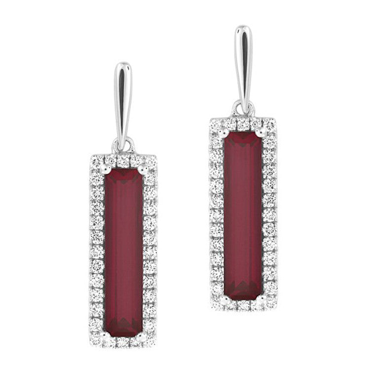 Chatham lab-grown ruby earrings, style CE4396WRU