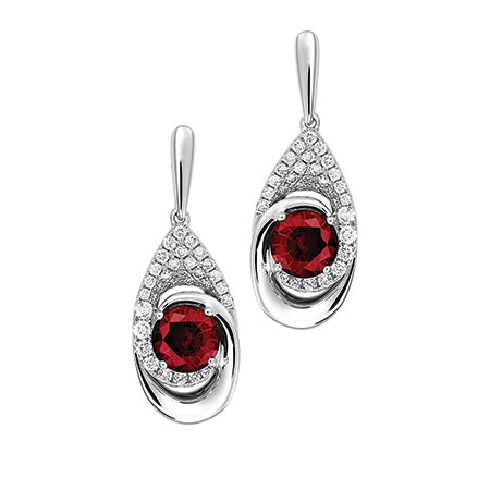 Chatham lab-grown ruby earrings, style CE4601WRU