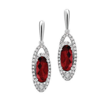 Chatham lab-grown ruby earrings, style CE4609WRU
