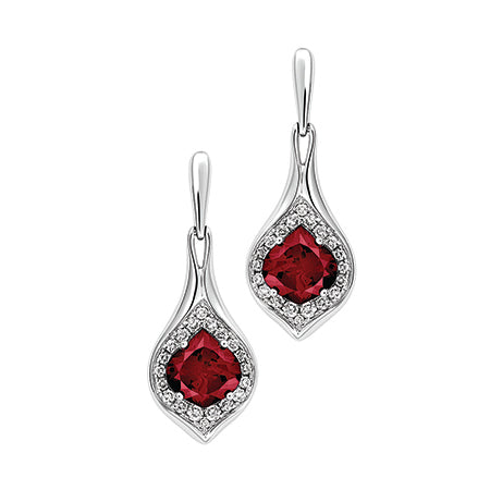 Chatham lab-grown ruby earrings, style CE4610WRU