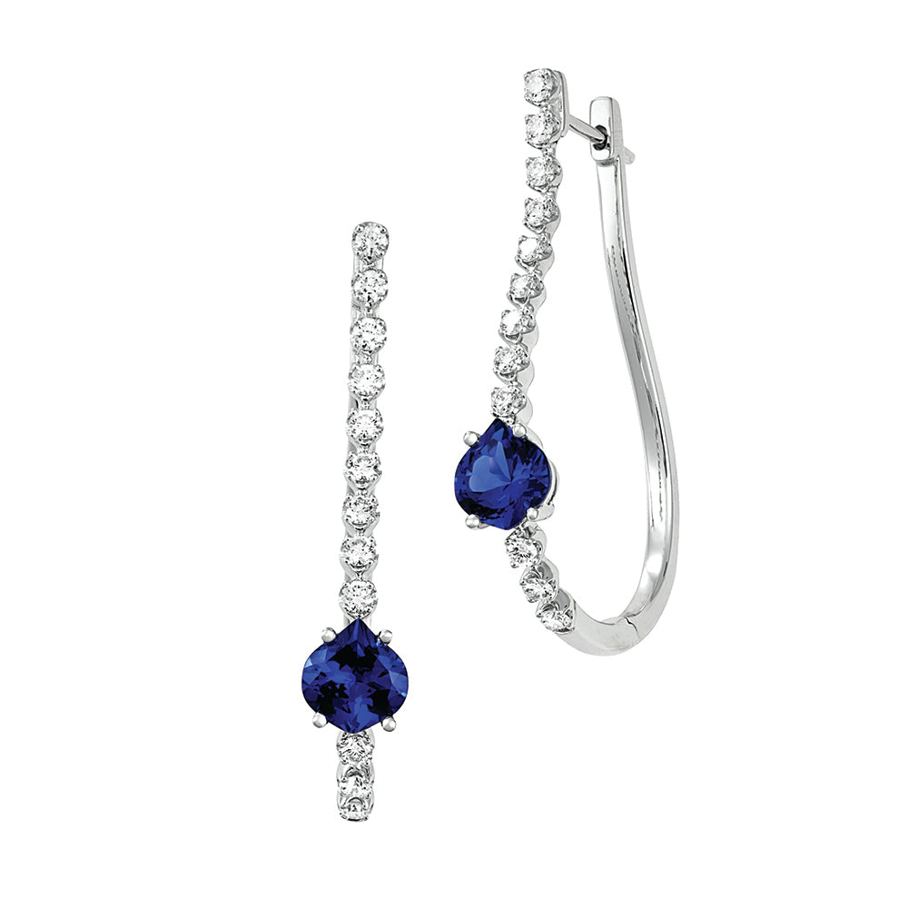 Chatham lab-grown blue sapphire jewelry, style CE4760WBS