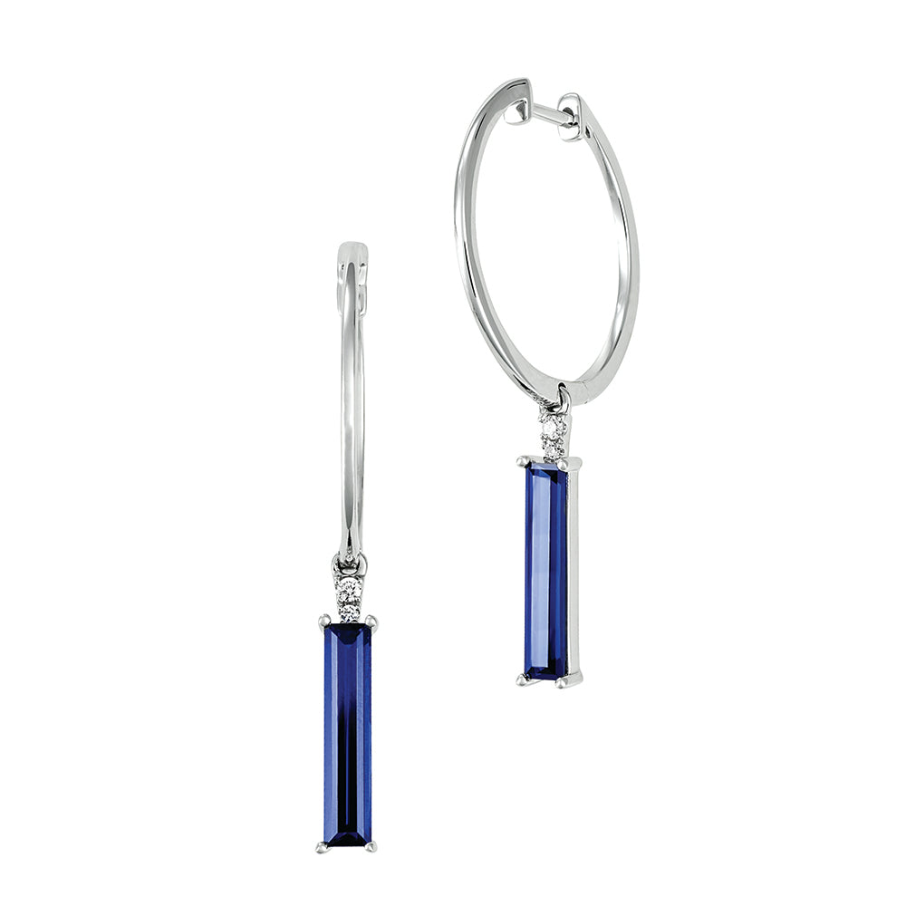 Chatham lab-grown blue sapphire jewelry, style CE4762WBS