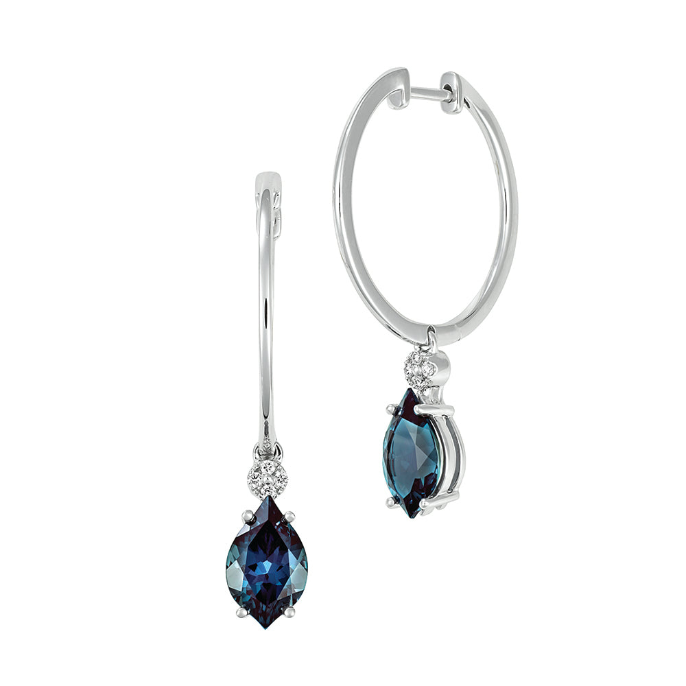 Chatham lab-grown alexandrite jewelry, style CE4765WAL