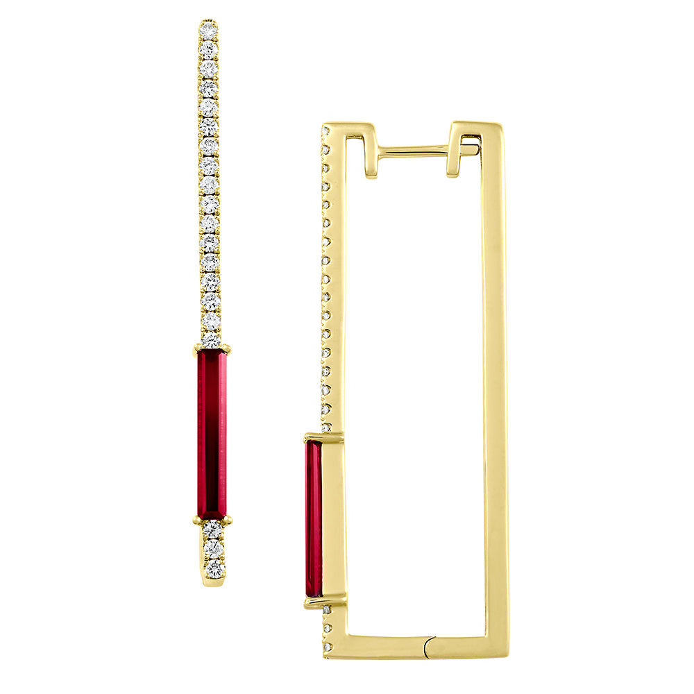 Chatham lab-grown ruby jewelry, style CE4772YRU