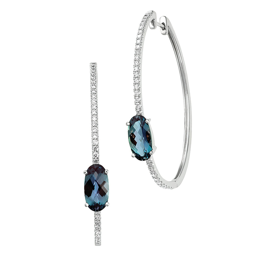 Chatham lab-grown alexandrite jewelry, style CE4773WAL