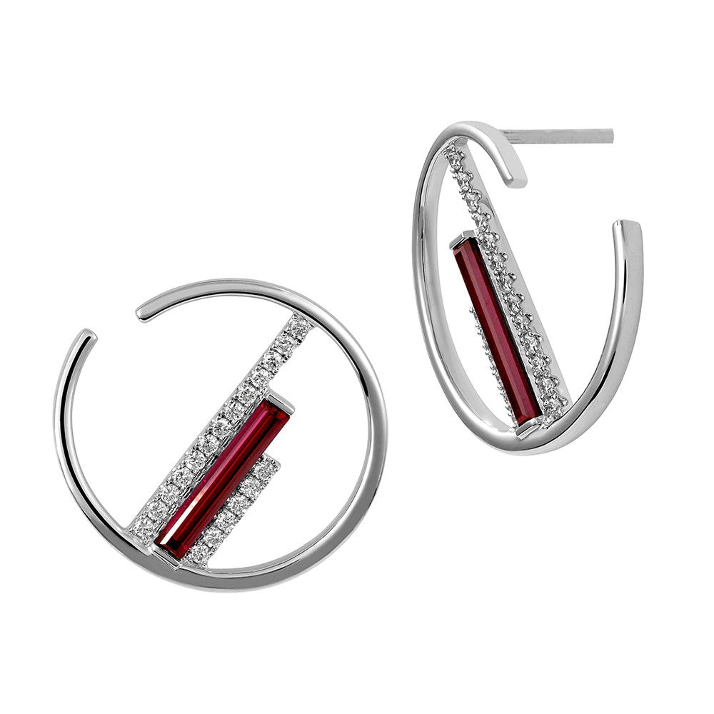 Chatham lab-grown ruby earrings, style CE4831WRU