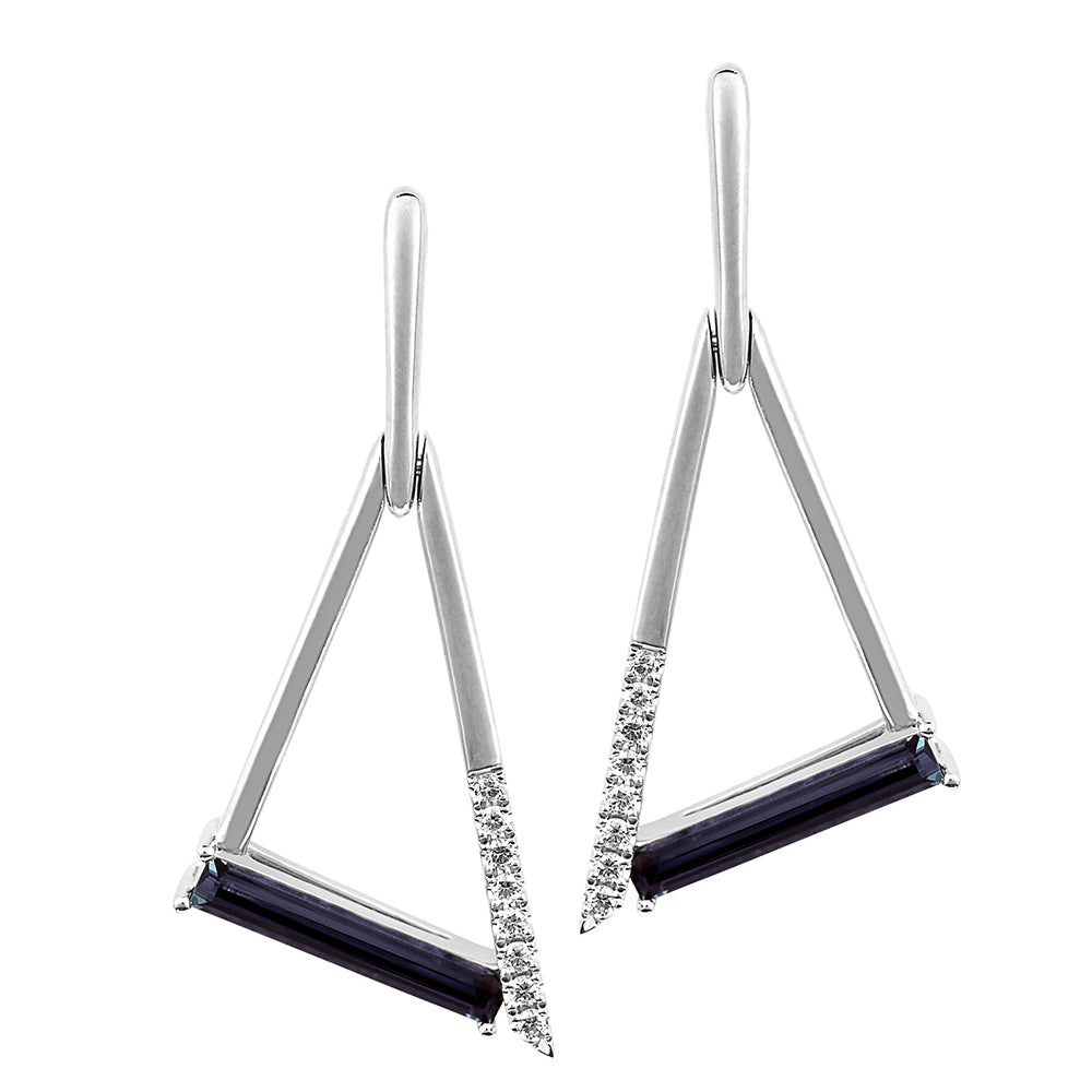 Chatham lab-grown alexandrite earrings, style CE4842WAL