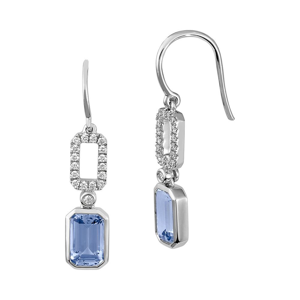 Chatham lab-grown aqua blue spinel earrings, style CE4848WAQ