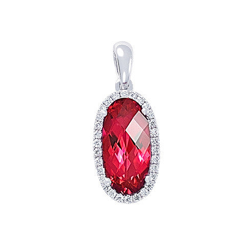 Chatham lab-grown ruby pendant, style CP3796WRU