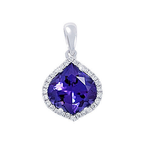 Chatham lab-grown alexandrite pendant, style CP3798WAL