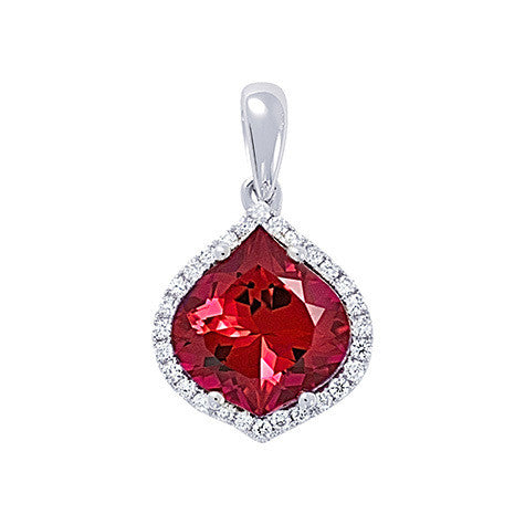 Chatham lab-grown ruby pendant, style CP3798WRU