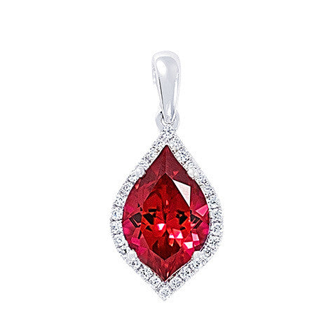 Chatham lab-grown ruby pendant, style CP3799WRU
