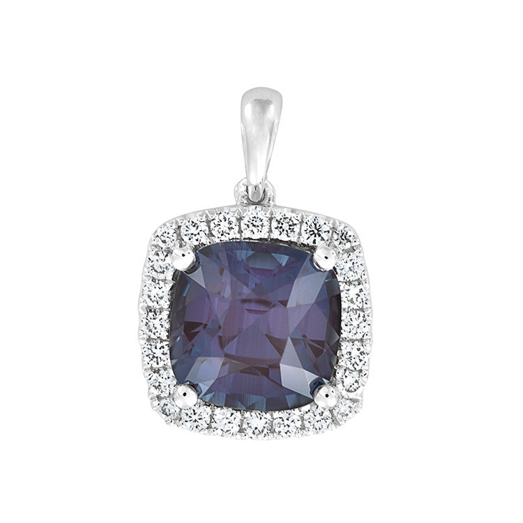 Chatham lab-grown alexandrite pendant, style CP4395WAL