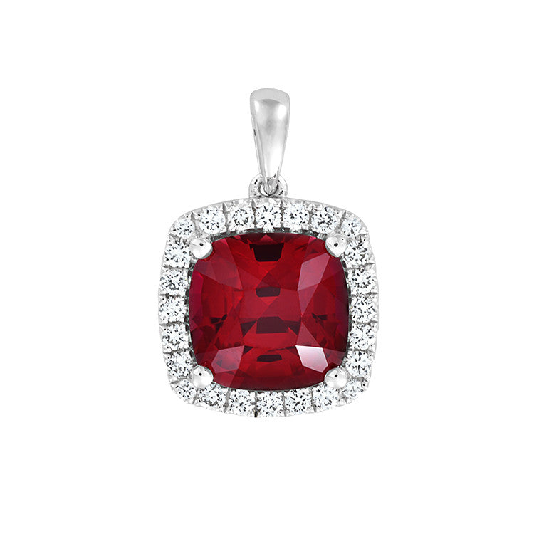 Chatham lab-grown ruby pendant, style CP4395WRU